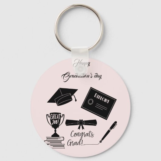 Beatiful Happy Afstuderen dag Sleutelhanger (Voorkant)