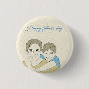 Beatiful Happy Vaderdag Ronde Button 3,2 Cm