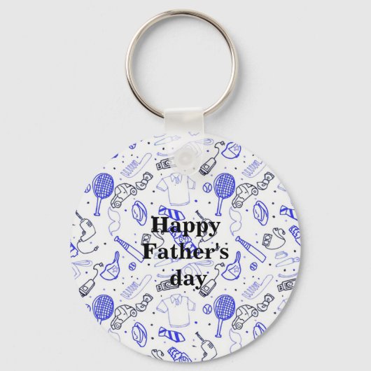 Beatiful Happy Vaderdag Sleutelhanger (Voorkant)