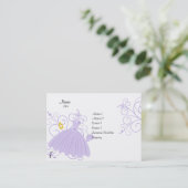 Beatiful, prachtige dress visitekaartje (Staand voorkant)