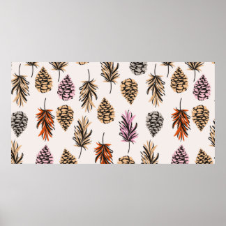 Beatige  naadloze kleurenherfstelementen van poster