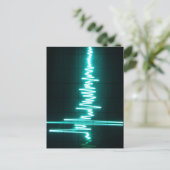 Beating Heart - EKG Briefkaart (Staand voorkant)