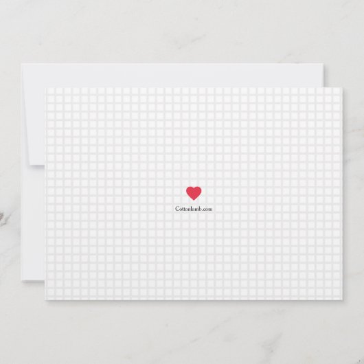 Beating Heart Photo Faire-part de grossesse Custom (Dos)