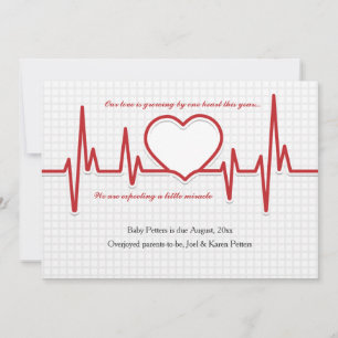 Beating Heart Photo zwangerschapsaankondiging Aankondiging