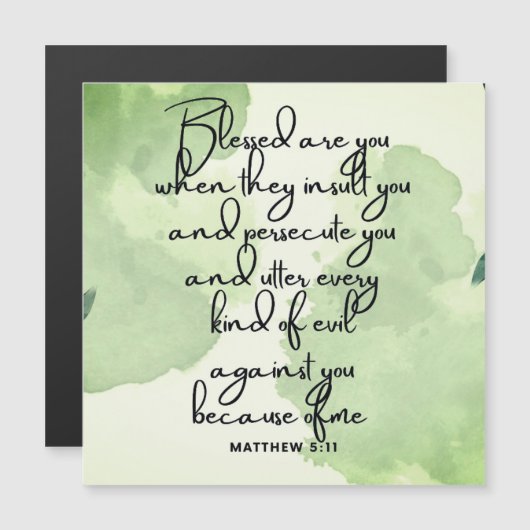 Béatitudes 10 Jours Écriture Verse 5:11 Magnet (Devant / Derrière)