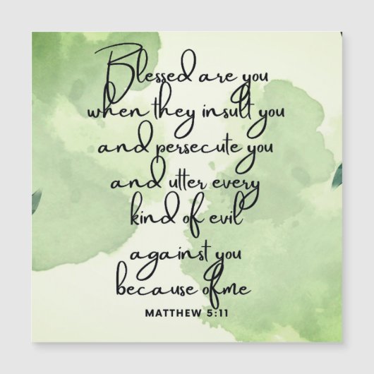 Béatitudes 10 Jours Écriture Verse 5:11 Magnet (Devant)