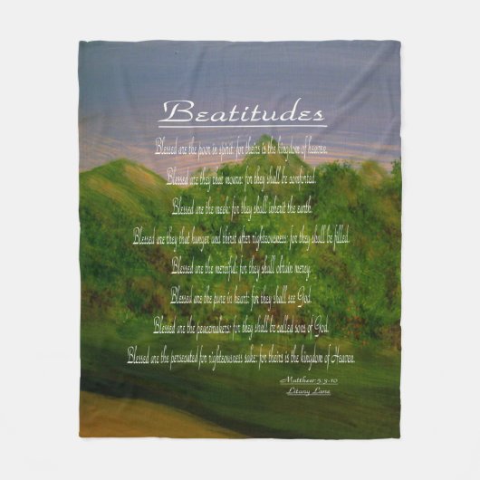 Beatitudes Fleece Deken (Voorkant)