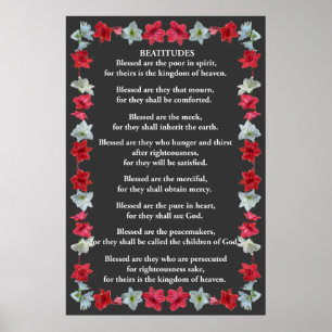 Beatitudes in een Amaryllis-Lijst Poster