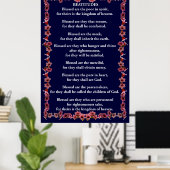 Beatitudes in een Lijst van de Bell van de Boom Poster (Thuiskantoor)