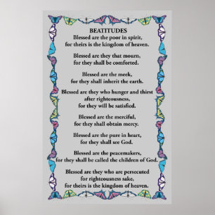 Beatitudes in een vlinder Lijst Poster
