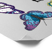 Beatitudes in een vlinder Lijst Poster (Hoek)