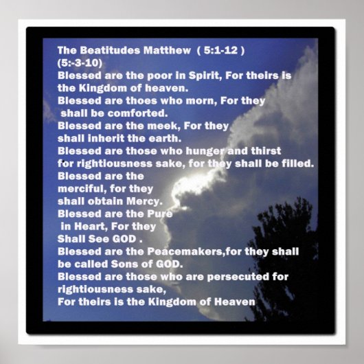Beatitudes Poster (Voorkant)