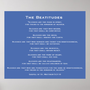Beatitudes van Jezus Poster