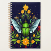 Beatle et fleurs sur bleu foncé (Devant)