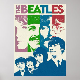 beatles, klassieke rock, vintage band, Britse muzi Poster