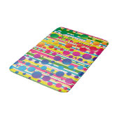 [Beatnik Bubbles] Retro Polka Dot Striped Rainbow Badmat (Gekanteld)