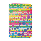[Beatnik Bubbles] Retro Polka Dot Striped Rainbow Badmat (Voorkant Verticaal)