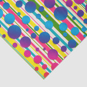[Beatnik Bubbles] Retro Polka Dot Striped Rainbow Tissuepapier (Detail)