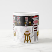 Beatnik Monkey Pattern Fun Character Cartoon Jumbo Mok (Voorkant)