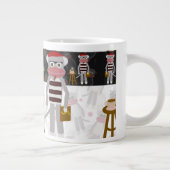 Beatnik Monkey Pattern Fun Character Cartoon Jumbo Mok (Rechts)