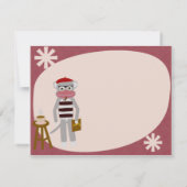 Beatnik Sock Aap Fun Fifties Poet Art Kaart (Achterkant)