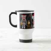 Beatnik Sock Monkey Fun Cartoon Design Art Reisbeker (Links)