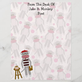 Beatnik Sock Monkey Fun Happy Cartoon Joy