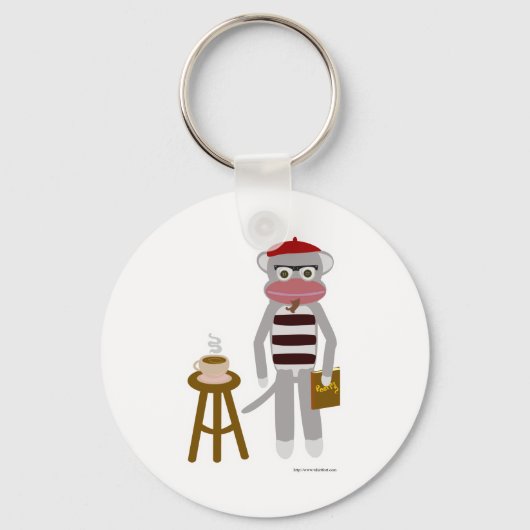 Beatnik Sock Monkey Sleutelhanger (Voorkant)