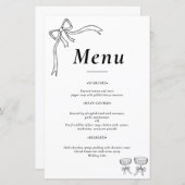 Béatrice Ribbon Mariage Menus (Devant / Derrière)