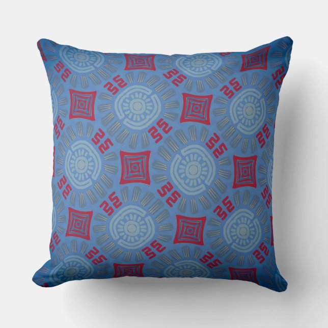 Beatrix Belichtingstype: grijs rood. Kussen (Voorkant)