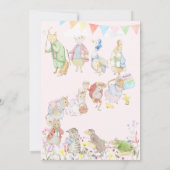 Beatrix Peter het Konijn Woodland Baby shower Kaart (Achterkant)