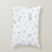 Beatrix Peter the Rabbit Toile Chinoiserie Blue  Accent Kussen (Achterkant (Verticaal))