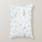 Beatrix Peter the Rabbit Toile Chinoiserie Blue  Accent Kussen (Voorkant(Verticaal))