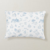 Beatrix Peter the Rabbit Toile Chinoiserie Blue  Accent Kussen (Achterkant)