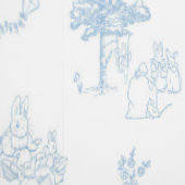 Beatrix Peter the Rabbit Toile Chinoiserie Blue Behang (Zoom)