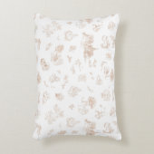 Beatrix Peter the Rabbit Toile Chinoiserie Brown Accent Kussen (Voorkant(Verticaal))
