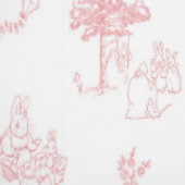 Beatrix Peter the Rabbit Toile Chinoiserie Red Behang (Zoom)