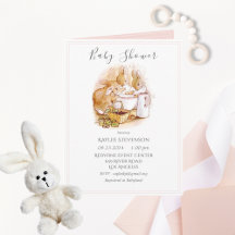Beatrix Potter Baby Girl Pink Shower Uitnodiging