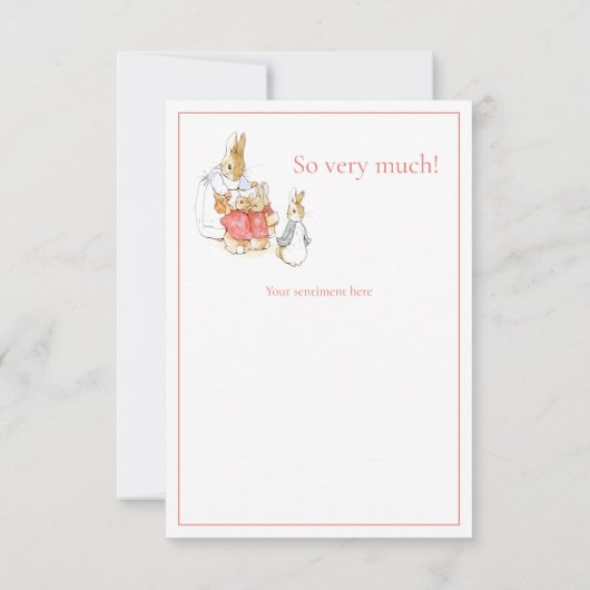 Beatrix Potter Baby shower rouge Merci (Dos)