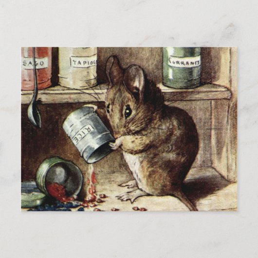 Beatrix Potter Bad Mice Spilling Rice Briefkaart (Voorkant)