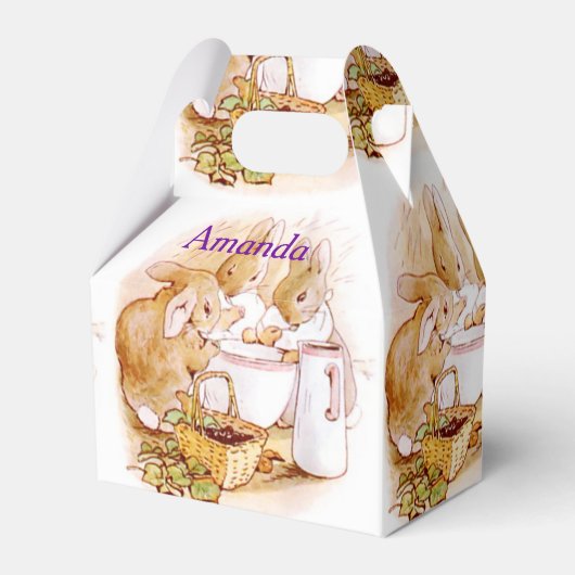 Beatrix Potter, Birthday, Paasbunny, Aangepast Bedankdoosjes (Voorkant Zijde)