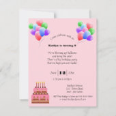 Beatrix Potter Birthday Party Invitation Kaart (Achterkant)