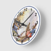 Beatrix Potter Bunny Family Horloge ronde (Angle)