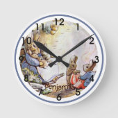 Beatrix Potter Bunny Family Horloge ronde (Recto)