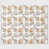 Beatrix Potter Bunny Mouse Puddle Duck Eekhoorn Cadeaupapier (Vlak)
