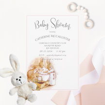 Beatrix Potter Bunny Pink Girl Baby shower