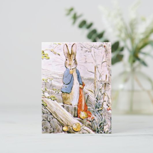 Beatrix Potter Het verhaal van Benjamin Bunny Pete Briefkaart (Staand voorkant)