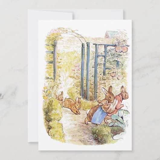 Beatrix Potter Invitation de fête d'anniversaire (Devant)