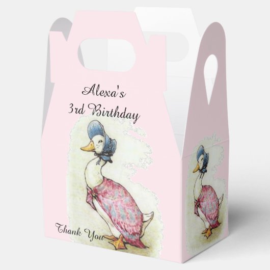 Beatrix Potter, Jemima Puddle Duck, gepersonalisee Bedankdoosjes (Geopend)