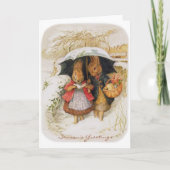  Beatrix Potter Kerstgroeten Feestdagen Kaart (Voorkant)